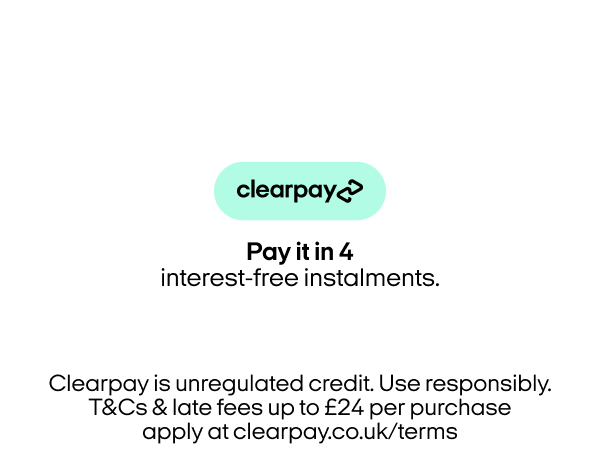 Clearpay. Pay it in 4 interest free installments